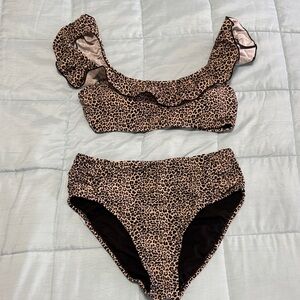 Cabana del sol Leopard Print Bikini Set